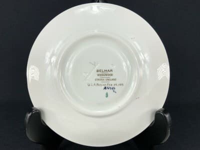 Wedgwood Belmar Etruria ENGLAND Floral Set of 3 Saucers USA Patent Feb. 27,1917 - Thumbnail 4