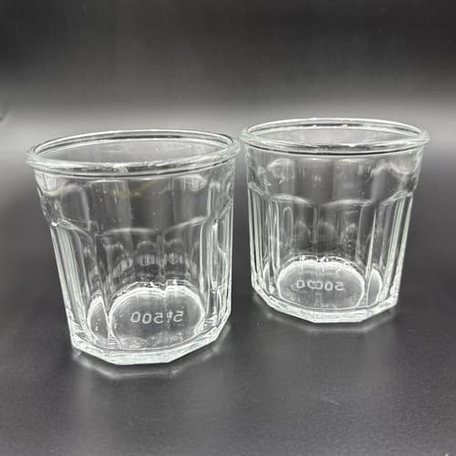 Luminarc Clear 500 10 Panel Rocks Glasses Made in France (set of 2) - Image 1