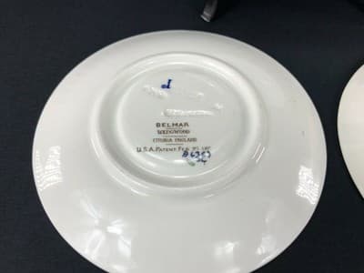 Wedgwood Belmar Etruria ENGLAND Floral Set of 3 Saucers USA Patent Feb. 27,1917 - Thumbnail 5