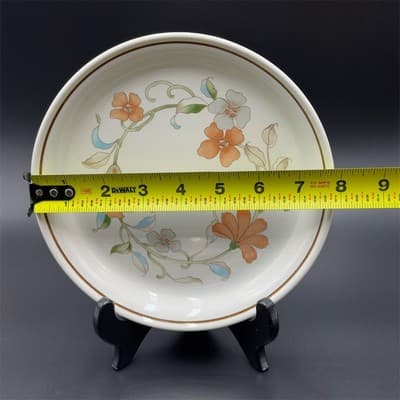 Kenmark Kenstone Autumn Swirl Salad Plate Multicolor Floral Design - Thumbnail 3