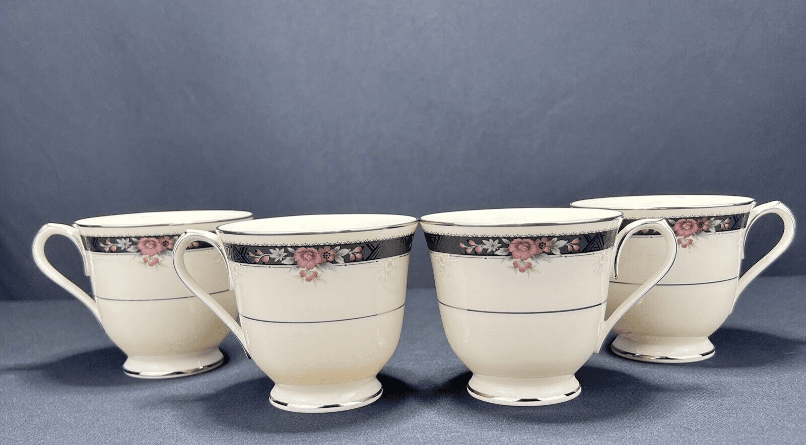 Noritake Ivory Fine China ETIENNE Tea Cups (set of 4) - Image 1