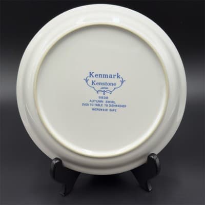 Kenmark Kenstone Autumn Swirl Salad Plate Multicolor Floral Design - Thumbnail 2