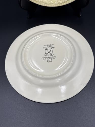 Symphony Ironstone Embossed 6 1/4" saucers 4142 Made in Japan (Set of 2) - Thumbnail 3