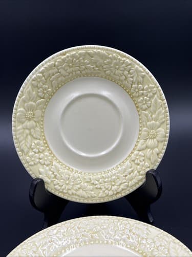 Symphony Ironstone Embossed 6 1/4" saucers 4142 Made in Japan (Set of 2) - Thumbnail 2
