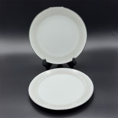 Noritake Biarritz Salad Plates Set of 2 White Vintage 8.25” - Image 1