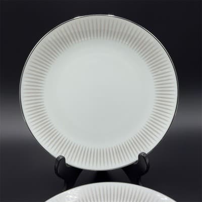 Noritake Biarritz Salad Plates Set of 2 White Vintage 8.25” - Thumbnail 2
