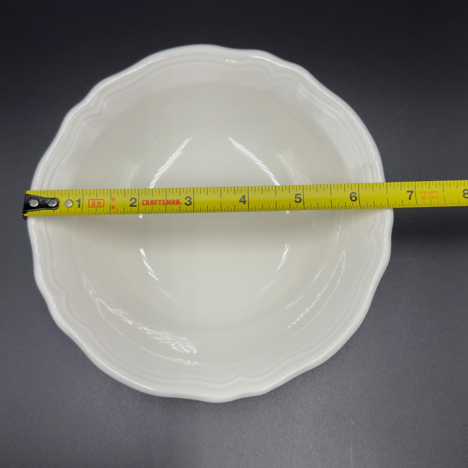 Federalist Ironstone White 4238 Soup Bowl 6 1/2" Made in Japan - Thumbnail 3