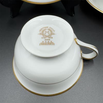 Noritake Goldcroft Vintage Bone China Cup & Saucer Set Japan 1980s - Thumbnail 3
