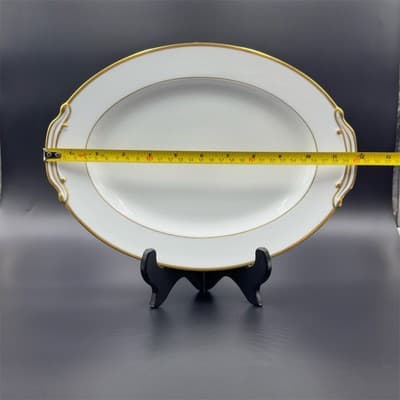 Noritake Goldcroft Oval Serving Platter 16" White Porcelain Japan - Thumbnail 2