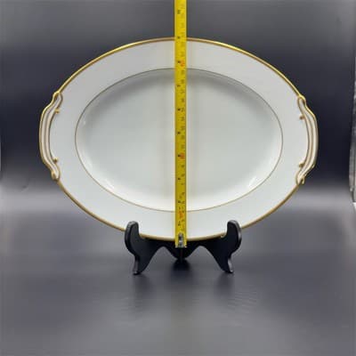 Noritake Goldcroft Oval Serving Platter 16" White Porcelain Japan - Thumbnail 4
