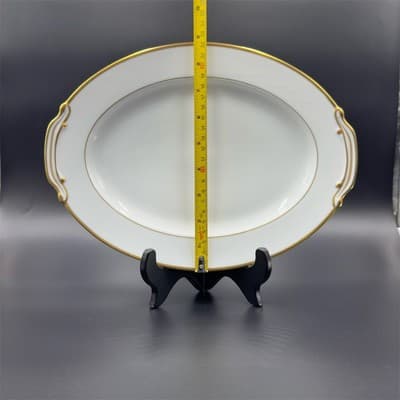 Noritake Goldcroft Oval Serving Platter 16" White Porcelain Japan - Thumbnail 3