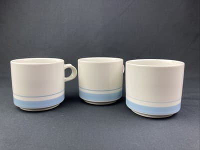 International stoneware japan blue Set Of 3 Coffee Mugs - Thumbnail 3