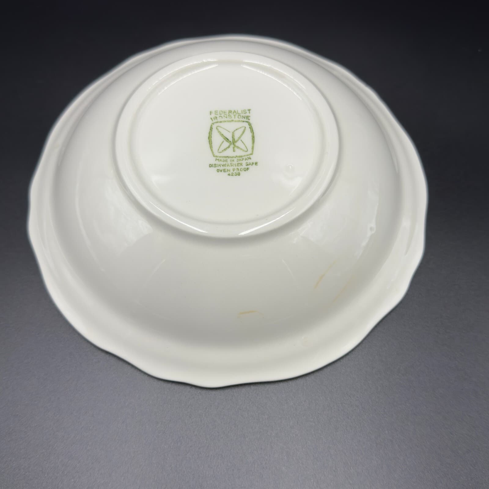 Federalist Ironstone White 4238 Soup Bowl 6 1/2" Made in Japan - Thumbnail 2