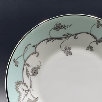 Wedgwood Flourish Robin's Egg Blue Saucer 5.5" Floral Pattern - Thumbnail 2