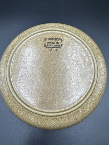 Denby Romany Brown Bread Plate England 6 5/8" - Thumbnail 2