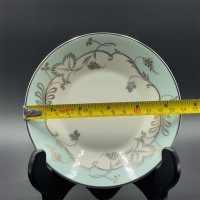 Wedgwood Flourish Robin's Egg Blue Saucer 5.5" Floral Pattern - Thumbnail 5