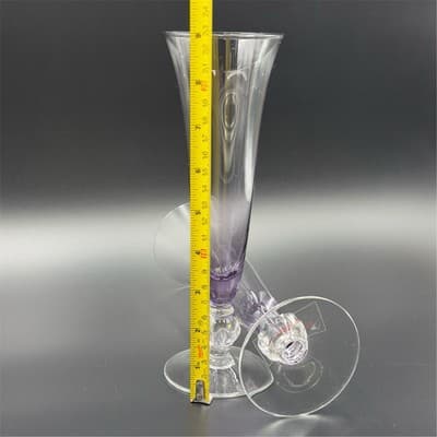 Charter Club Amethyst Champagne Flute Glasses Set of 2 Handcrafted - Thumbnail 4