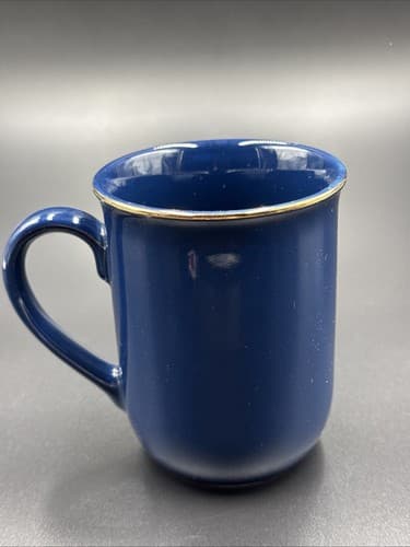 Otagiri Loons Ducks Gold Rim Navy Blue 4" Mug - Thumbnail 2