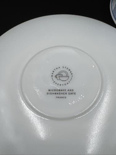 Martha Stewart GARDEN TRELLIS France Blue White Coffee Tea Cup & Saucer Set - Thumbnail 3