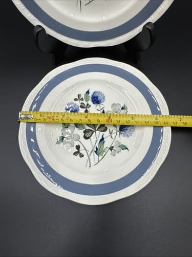 ALFRED MEAKIN IRONSTONE BLUE CLOVER & FLOWERS 6 1/2" Bread Plates (set of 2) - Thumbnail 4