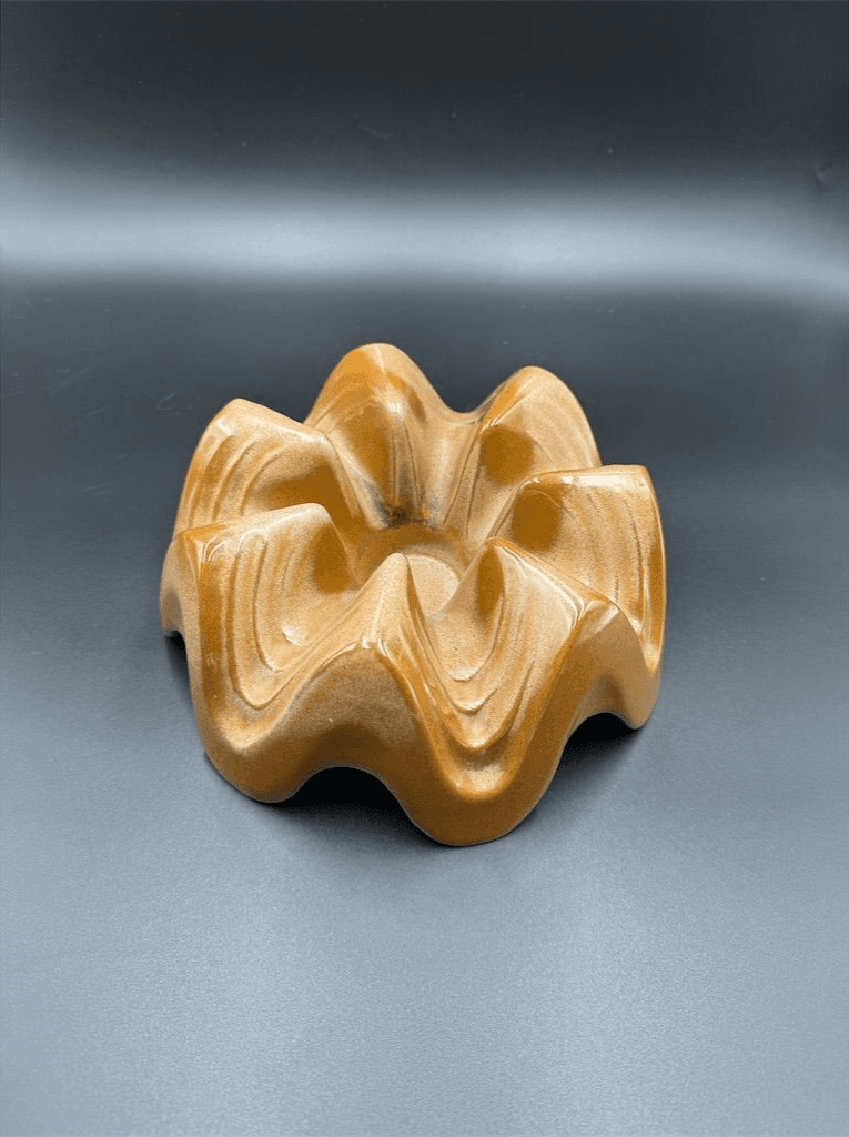 Frankoma Brown Ceramic Casserole Warmer Stand Base Round - Thumbnail 3