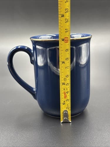 Otagiri Loons Ducks Gold Rim Navy Blue 4" Mug - Thumbnail 3