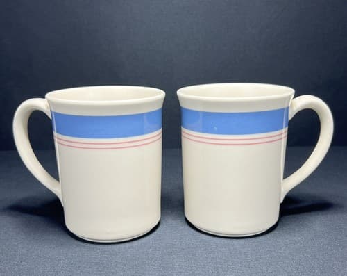 Corning Colonial Blue set of 2 coffee mugs - Image 1