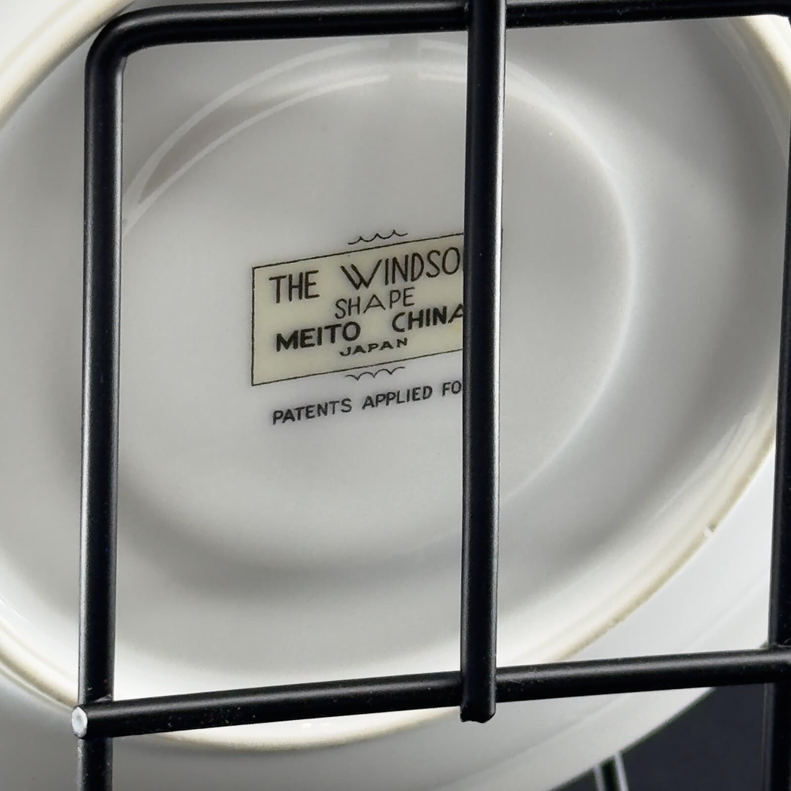 Meito China Modern Windsor Footed Cup and Saucer Patent applied for backstamp - Thumbnail 4