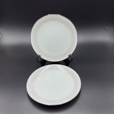 Noritake Biarritz White Bread Plate 6.5" Round Classic Decorative - Image 1