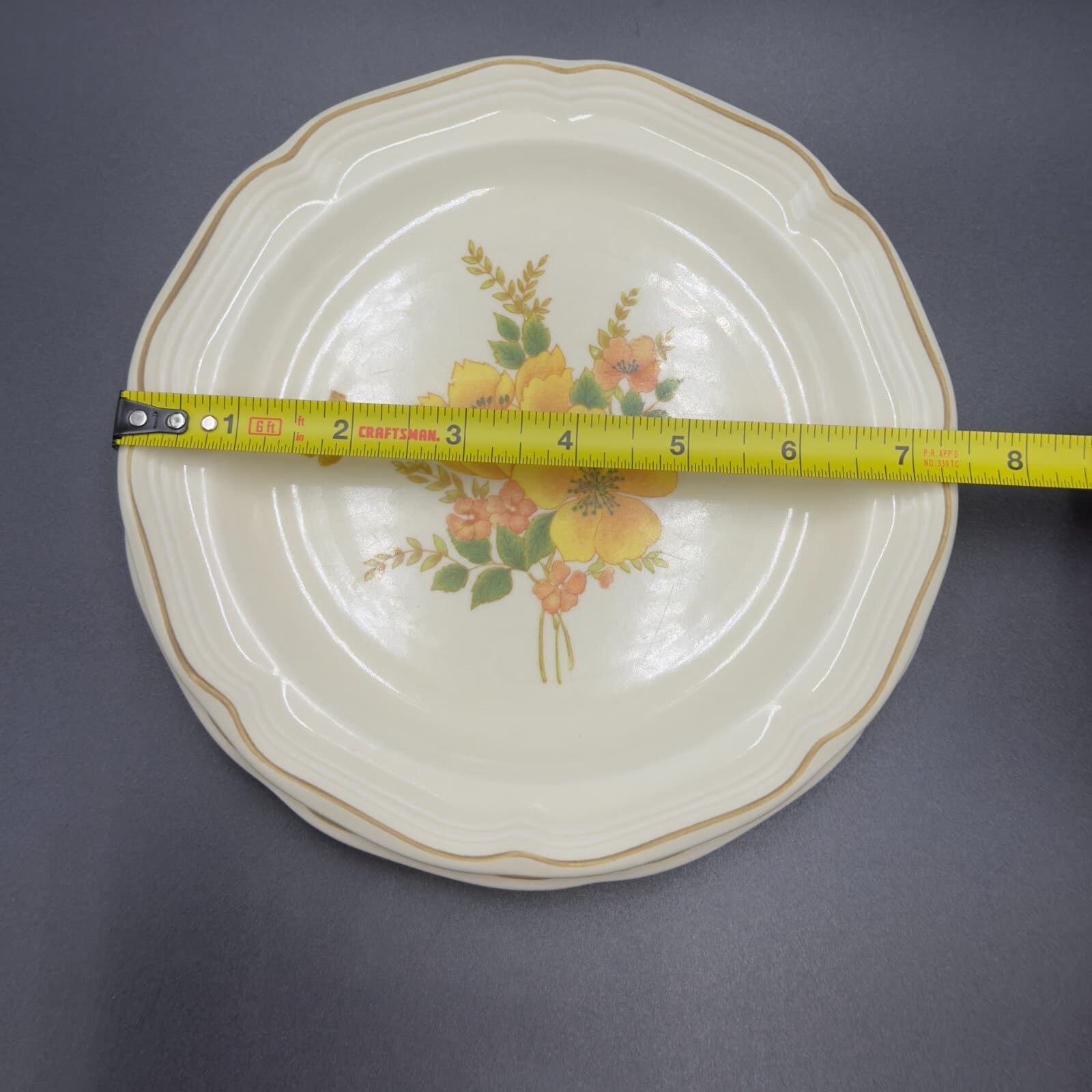 Sangostone 3411 Butterfly Appetizer Plates 7 1/2" Set of 2 - Thumbnail 4