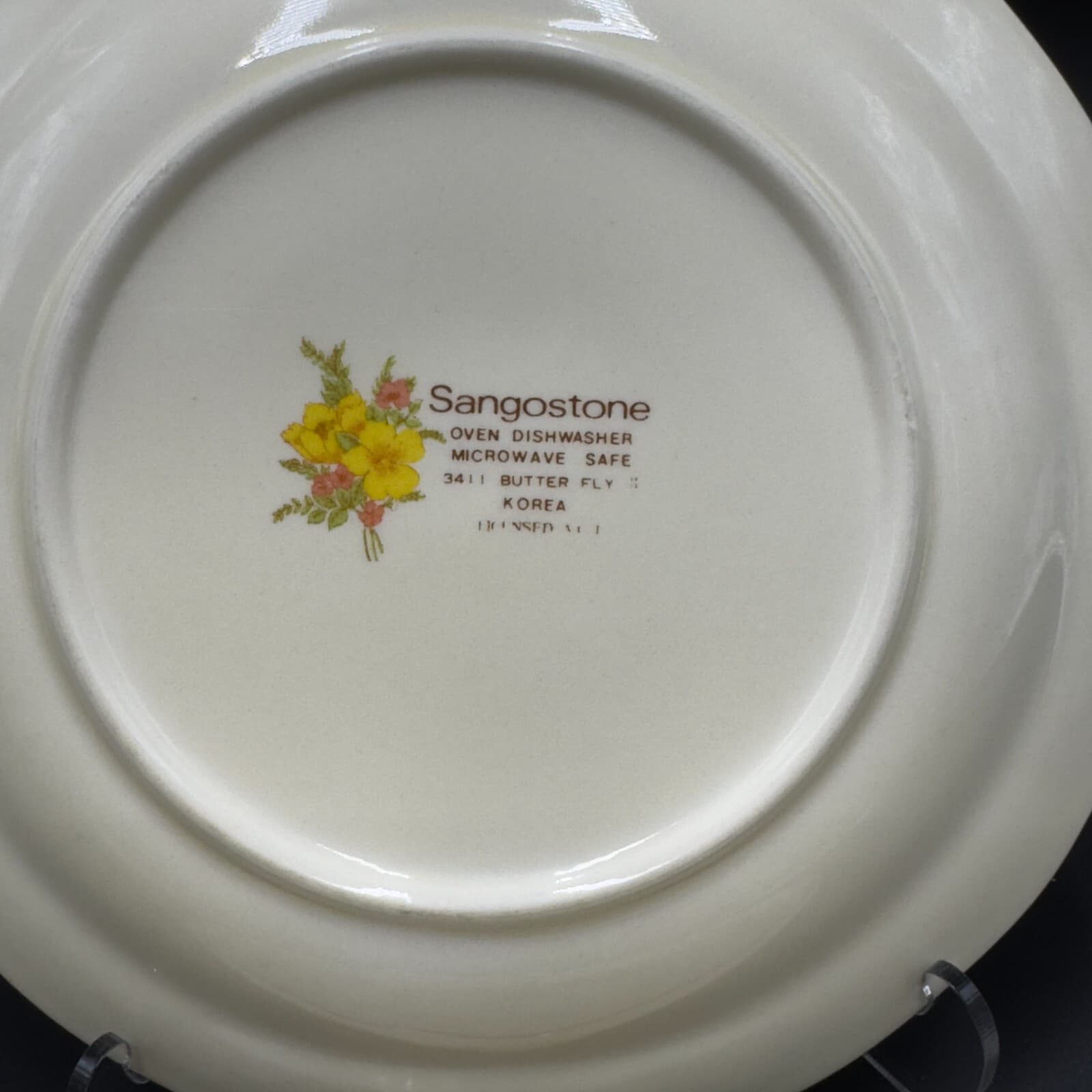 Sangostone 3411 Butterfly Appetizer Plates 7 1/2" Set of 2 - Thumbnail 3