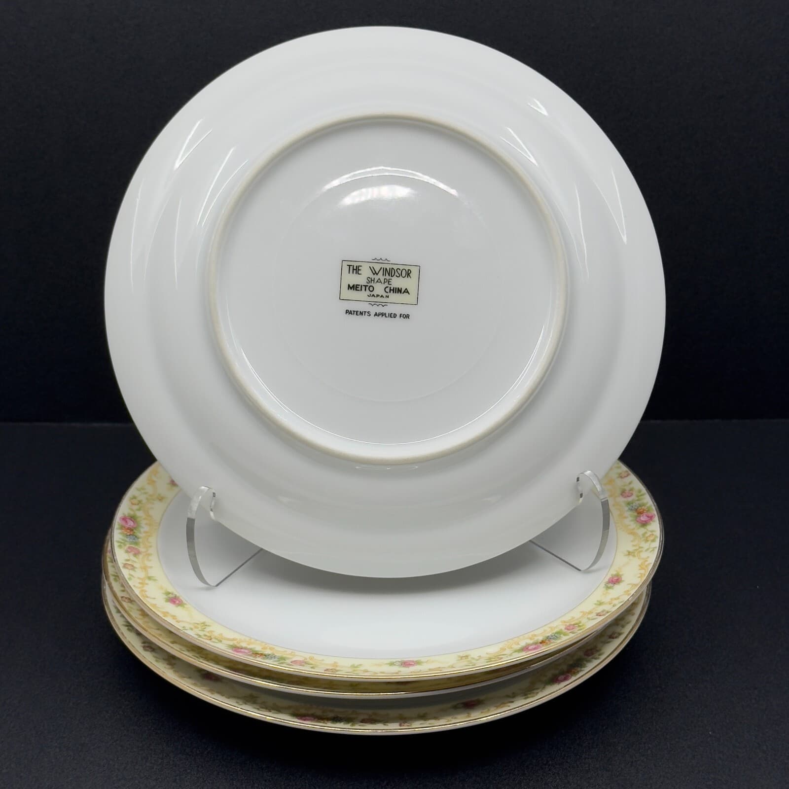 Meito China Modern Windsor 6 1/4" Bread Plates Patents Applied for backstamp(x4) - Thumbnail 4
