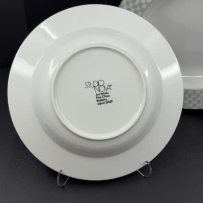 Studio Nova Art Works L9129 BASKETRY Gold China Dinner Plates Japan Set of 2 - Thumbnail 4