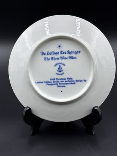 1969 Christmas Plate - The Three Wise Men - Made in Porsgrunds, Norway 7" - Thumbnail 2