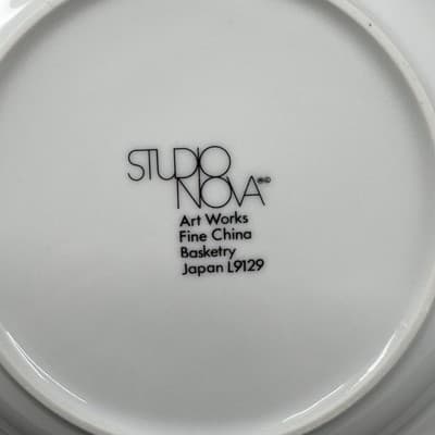 Studio Nova Art Works L9129 BASKETRY Gold China Dinner Plates Japan Set of 2 - Thumbnail 5