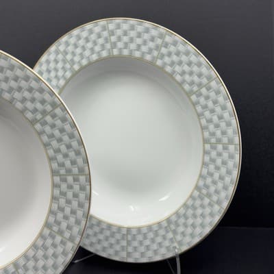 Studio Nova Art Works L9129 BASKETRY Gold China Dinner Plates Japan Set of 2 - Thumbnail 3
