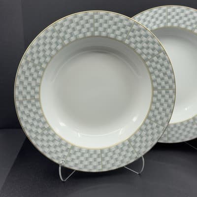 Studio Nova Art Works L9129 BASKETRY Gold China Dinner Plates Japan Set of 2 - Thumbnail 2
