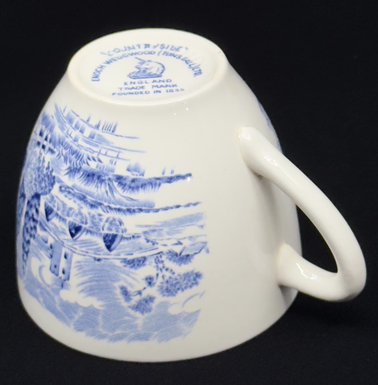 Wedgwood Countryside Blue and White Teacups Set of 2 - Thumbnail 2