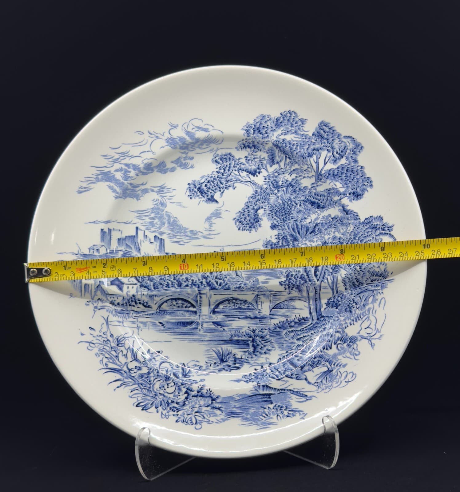 Wedgwood Countryside Blue and White Decorative Plate 10" - Thumbnail 3