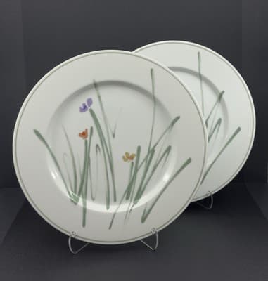 Bob Van Allen for Mikasa Metro Sketch Book Japan L9175 10.5” Dinner Plates (x2) - Image 1
