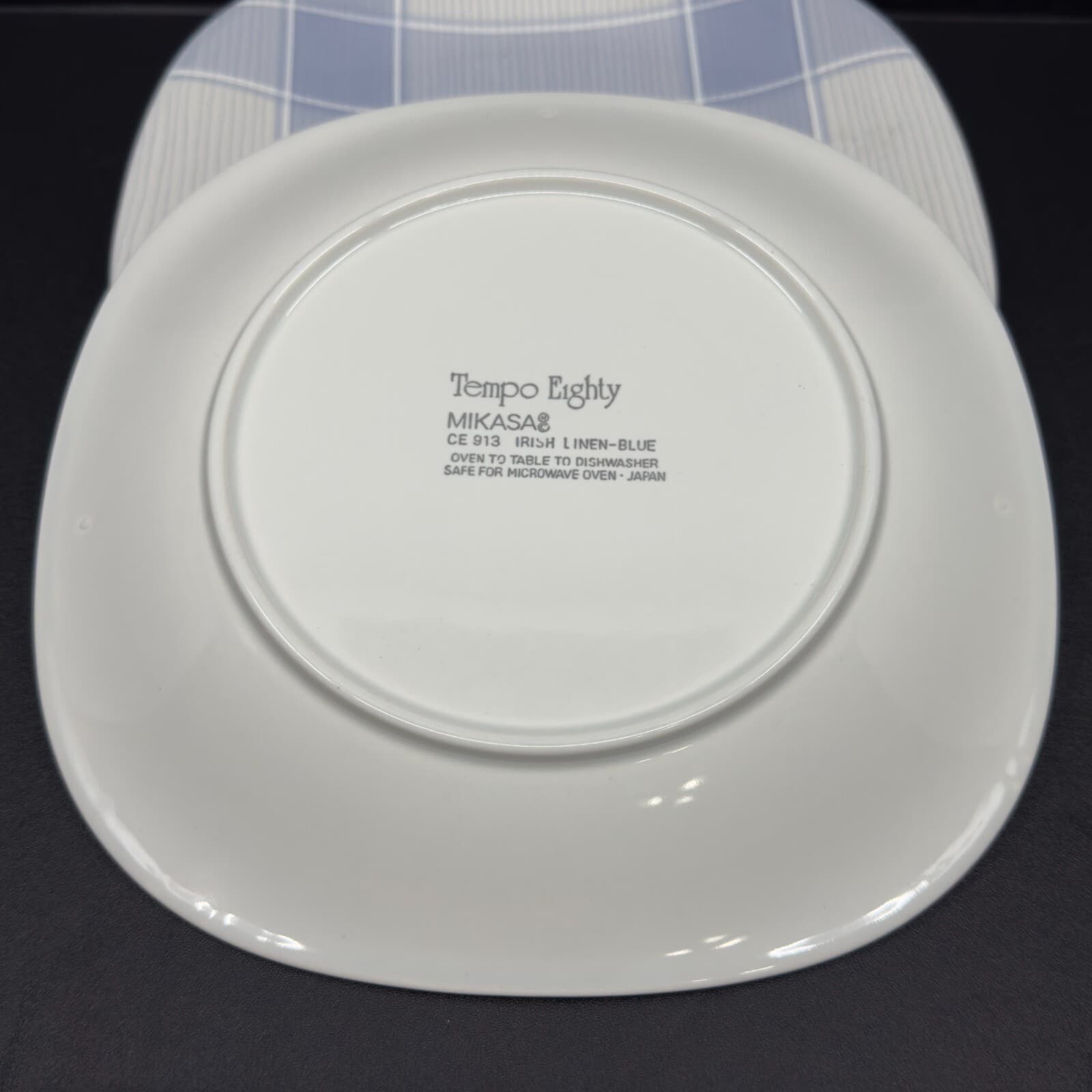 Mikasa Tempo Eighty 8 1/4" Square Salad Plates CE913 Irish Linen-Blue Set of 2 - Thumbnail 2