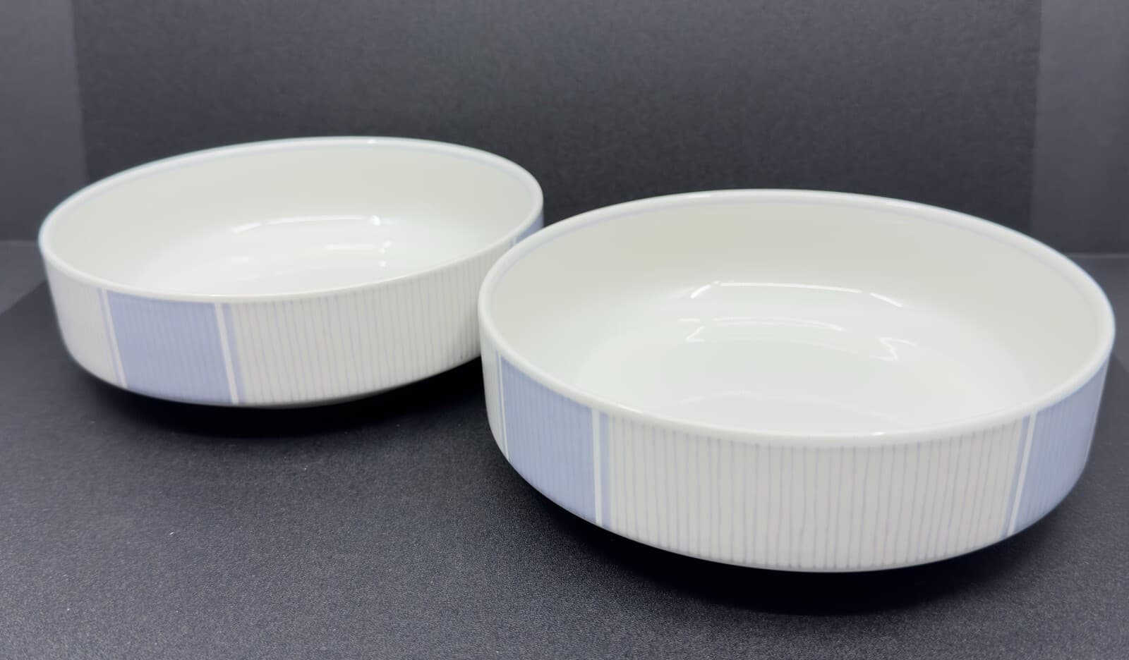 Mikasa Tempo Eighty 6 1/2" CE913 Irish Linen-Blue Set of 2 Cereal Bowls - Image 1