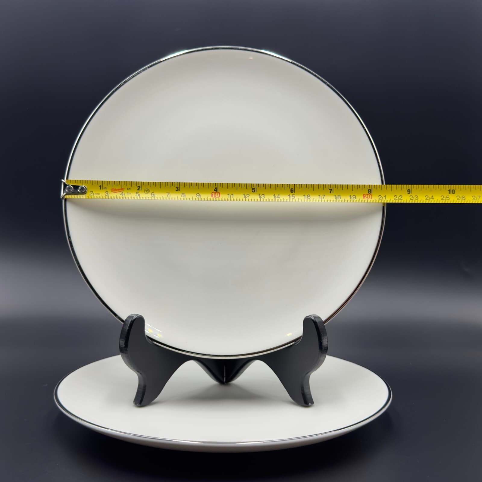 Royal Jackson Moderne (Platinum Trim) Salad Plates 8 3/8" Set of 2 - Thumbnail 3