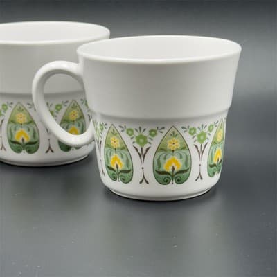 Noritake Palos Verde China Cups Set of 4 Mid Century Modern - Thumbnail 2