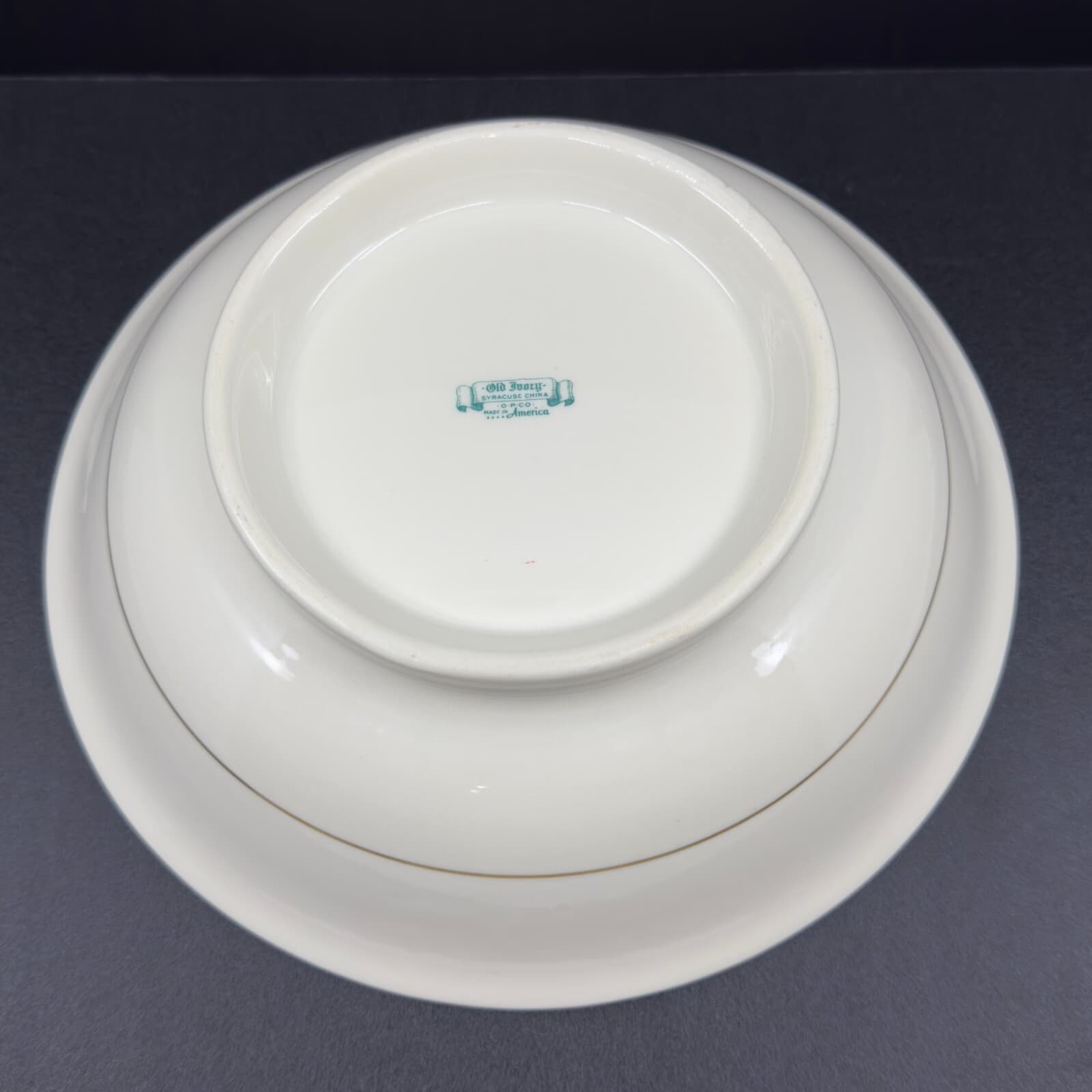 Syracuse China Old Ivory Greenwood Footed Serving Bowl - Thumbnail 3
