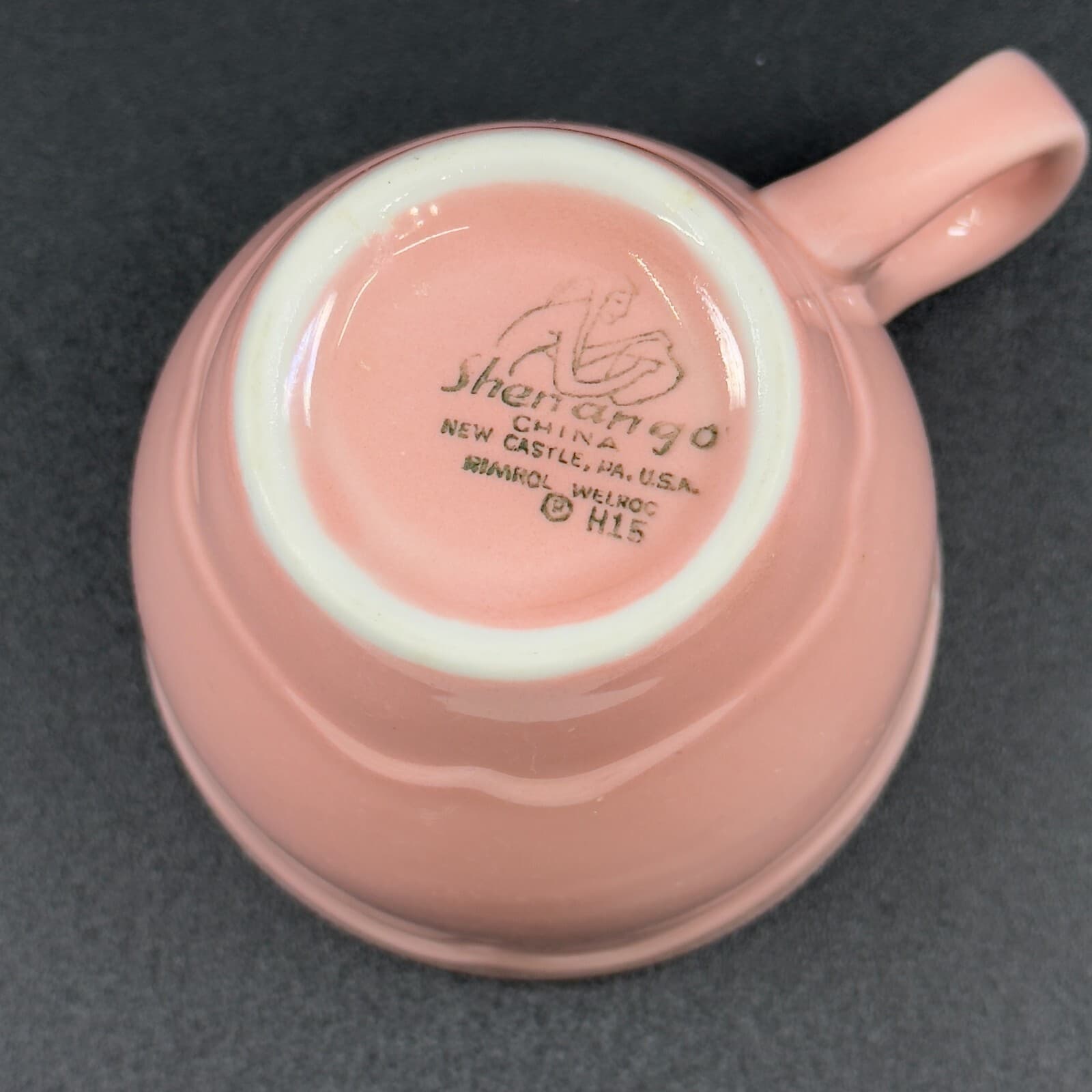 Shenango China Rimroi Welroc Pink Scallop Coffee Cup - Thumbnail 2