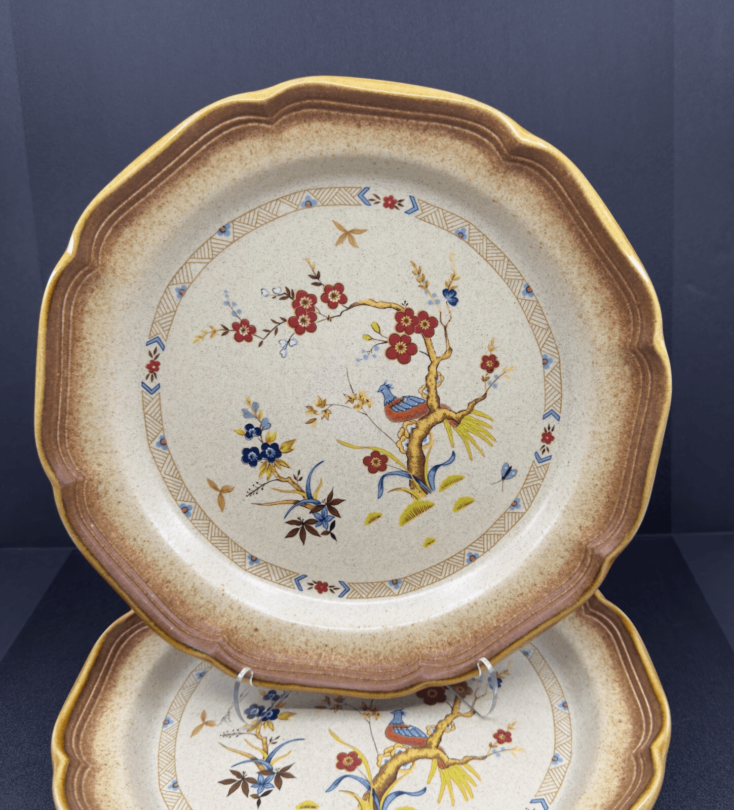 Mikasa Whole Wheat Imperial Flower # E8076 8 1/4" Salad Plates set of 2 - Thumbnail 2