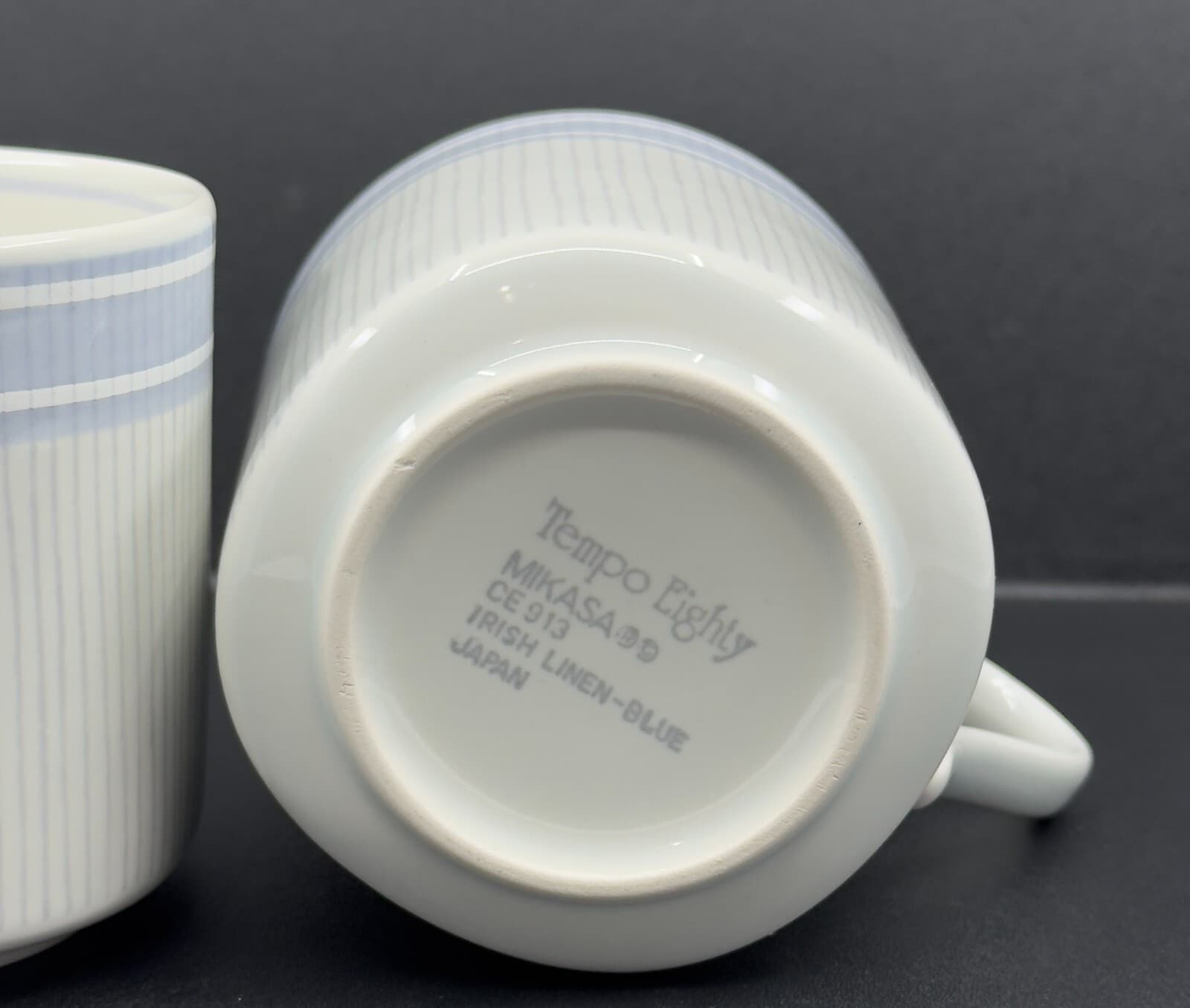 Mikasa Tempo Eighty Irish Linen- Blue #CE913 Set of 2 Coffee Cups - Thumbnail 2