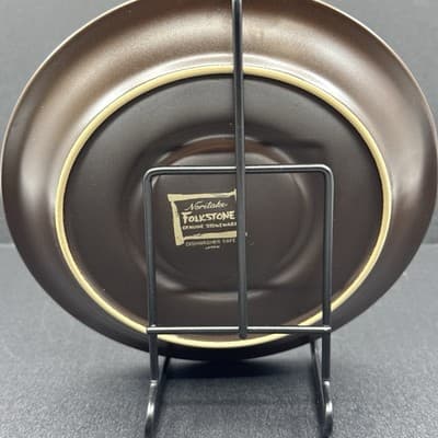 Noritake Folkstone Genuine Stoneware Equator Flat Cup and Saucer 3 1/8" - Thumbnail 4