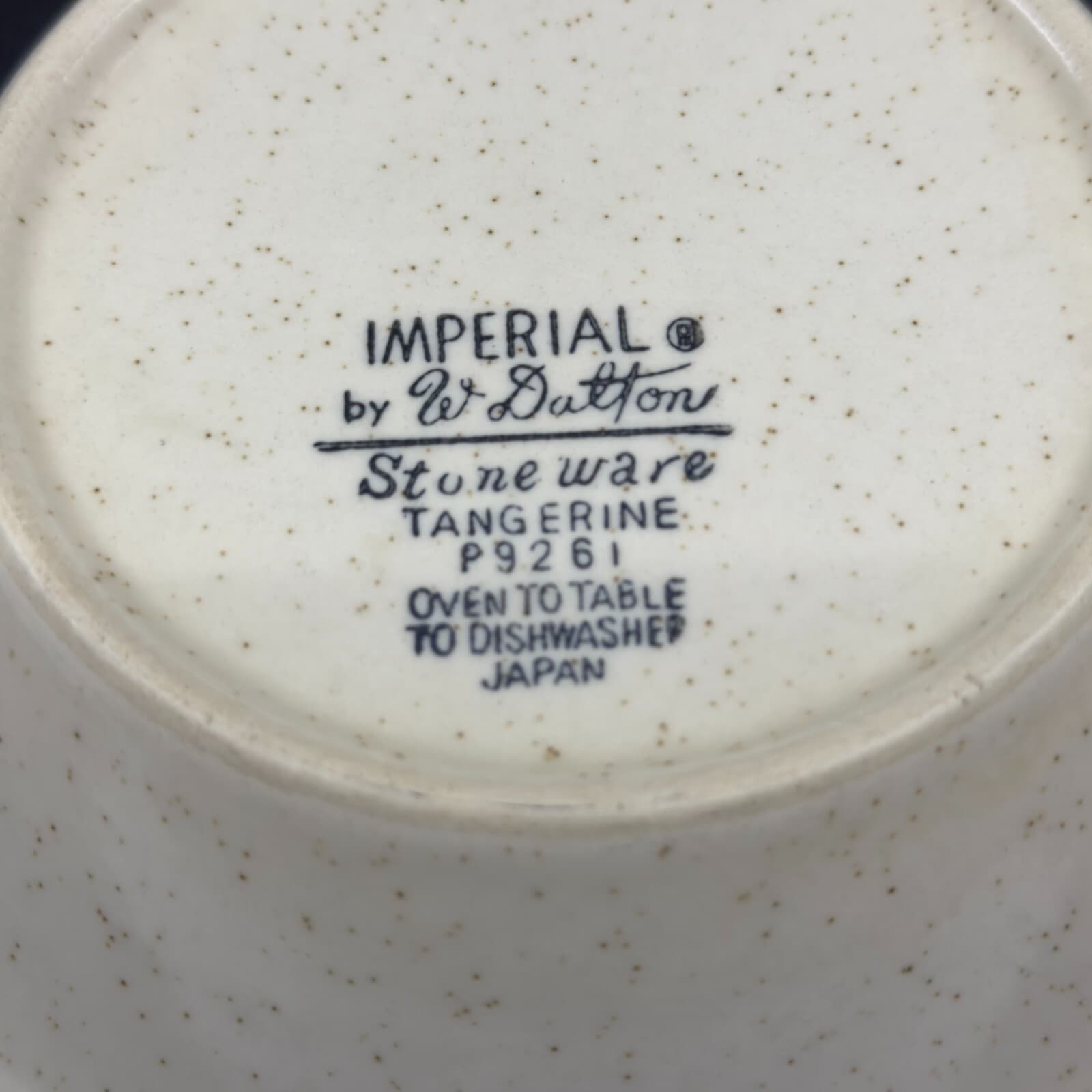 Imperial Stoneware by W Dalton 6 1/2" Cereal Bowl Tangerine P9261 - Thumbnail 3